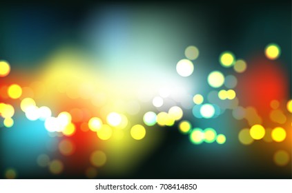 Bokeh lights background, Abstract blurred background- Illustration