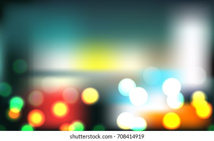 Bokeh lights background, Abstract blurred background- Illustration