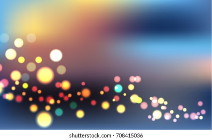 Bokeh lights background, Abstract blurred background- Illustration