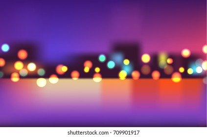 Bokeh lights background, Abstract blurred background- Illustration