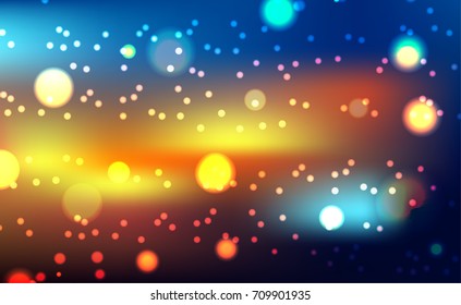 Bokeh lights background, Abstract blurred background- Illustration
