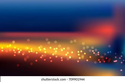 Bokeh lights background, Abstract blurred background- Illustration