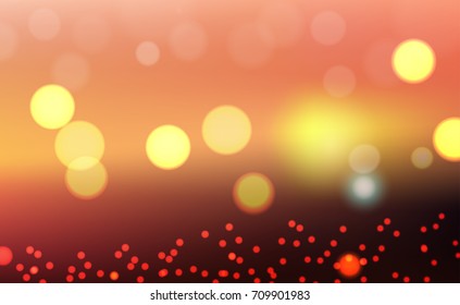 Bokeh lights background, Abstract blurred background- Illustration