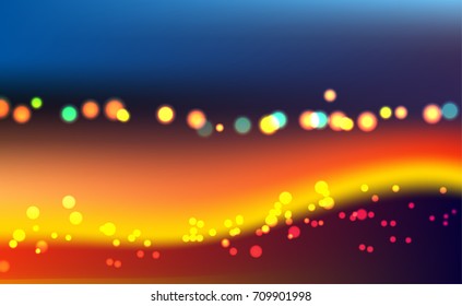 Bokeh lights background, Abstract blurred background- Illustration