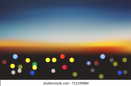 Bokeh lights background, Abstract blurred background- Illustration