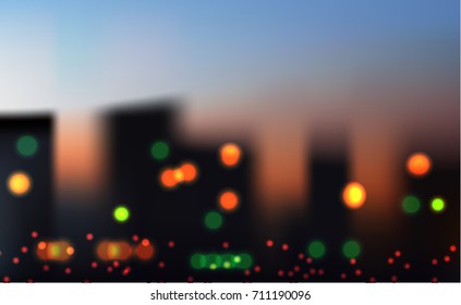 Bokeh lights background, Abstract blurred background- Illustration