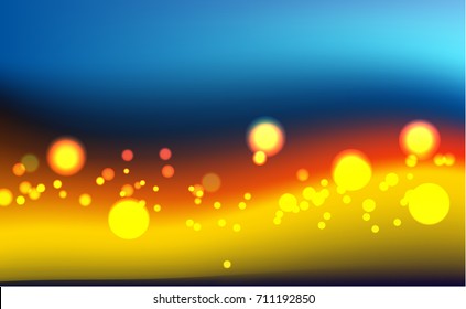 Bokeh lights background, Abstract blurred background- Illustration