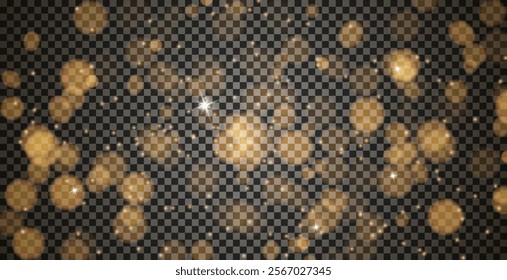 Bokeh lights. Blurred circle shapes. Abstract light effect. 