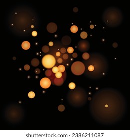 ilustración de vector premium de efecto de luces de bokek