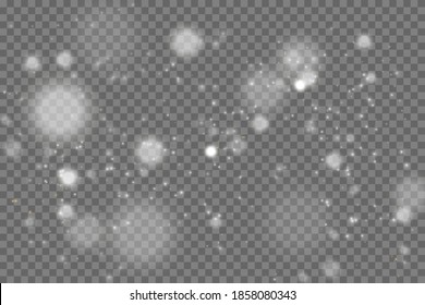 Las luces de bokeh tienen efecto aislado sobre un fondo transparente. Luces de bokeh abstractas y luminosas. Fondo luminoso morado festivo y dorado. concepto de Navidad