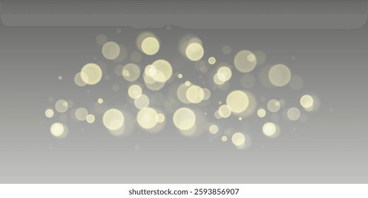 Bokeh lights effect isolated on transparent background