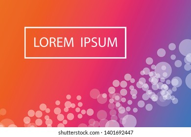 Bokeh lights gradient background template