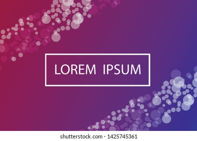 Bokeh lights gradient background template. 