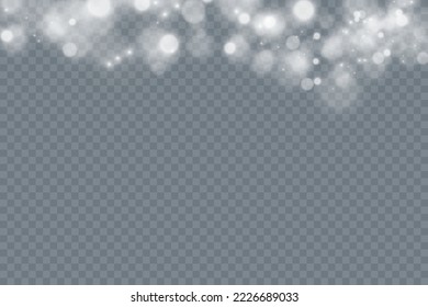 Luces de bokeh aisladas. Formas borrosas transparentes. Efecto abstracto de la luz. Ilustración del vector