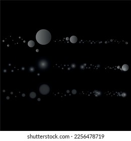Bokeh lights isolated. Transparent blurred shapes. Abstract light effect. Vector illustration
