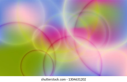 Bokeh lights poster vector background in green blue magenta. Banner backdrop. Cool party poster wallpaper template. Trendy bokeh lights stylish colorful blurred background.
