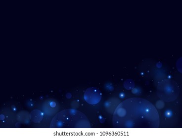 Bokeh lights, Technology abstract, Sci-fi and communication concept, Vector illustration background.