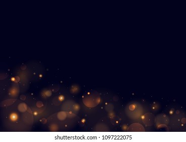 Bokeh lights, Technology abstract, Sci-fi and communication concept, Vector illustration background.