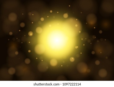 Bokeh lights, Technology abstract, Sci-fi and communication concept, Vector illustration background.