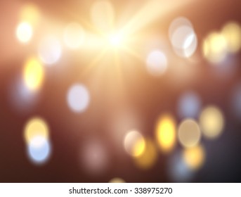 Bokeh lights vector background. Vector eps10.