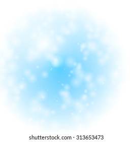 Bokeh lights for winter fantasy background, illustration made in vector.