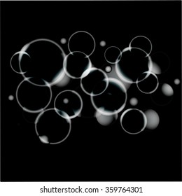bokeh on the black background, EPS10