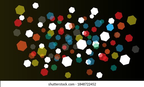 Bokeh on a black background. Vector image, eps 10