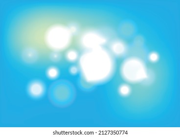Bokeh con fondo azul. Ilustración vectorial.