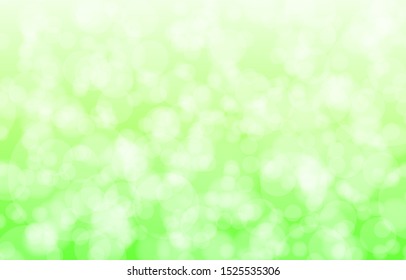 Bokeh on the green background. Vector blur abstract texture with lot of bubble. concept nature summer wallpaper