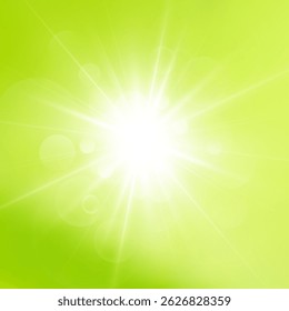Flou sur fond vert.Arrière-plan estival.Flou vert naturel.Effet de lumière.