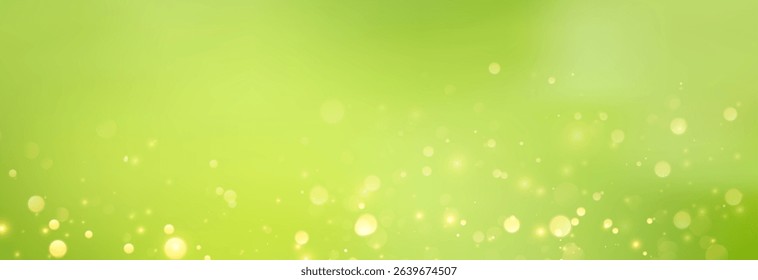 Bokeh on green background.Summer background.Natural green bokeh.Light effect.Eco background.Nature