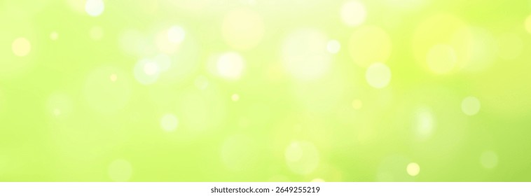 Bokeh on green background.Summer background.Natural green bokeh.Light effect.Eco background.Nature