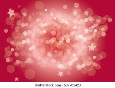 Bokeh on red  modern elegant background, fill like Christmas,An elegant bright illustration with gradient. abstract glitter of red background, Glitter on red
