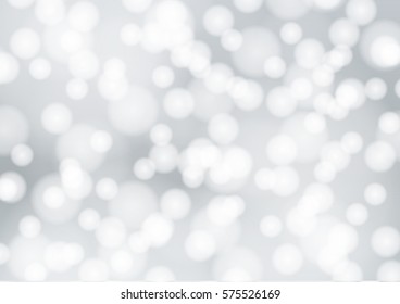 Bokeh on silver metalic background