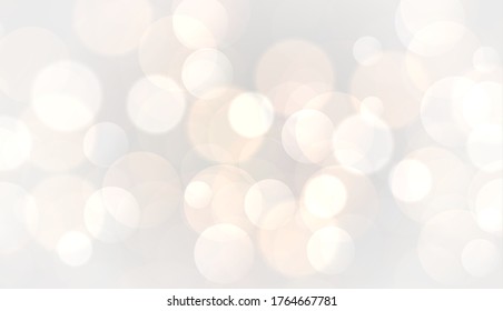 El bokeh sobre el fondo blanco desdibujó el gris y el blanco naturales. Brillan los colores vivos de Bokeh. ilustración vectorial.