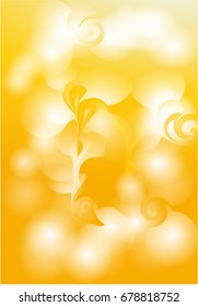 Bokeh on yellow ground