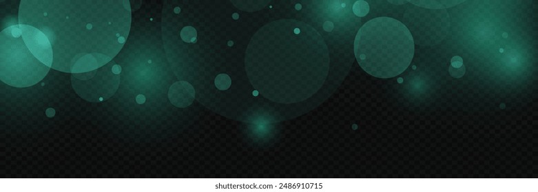 Bokeh and particle effect. On a transparent background.