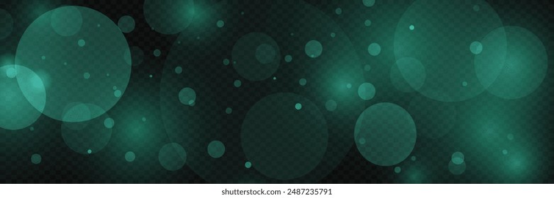 Bokeh and particle effect. On a transparent background.