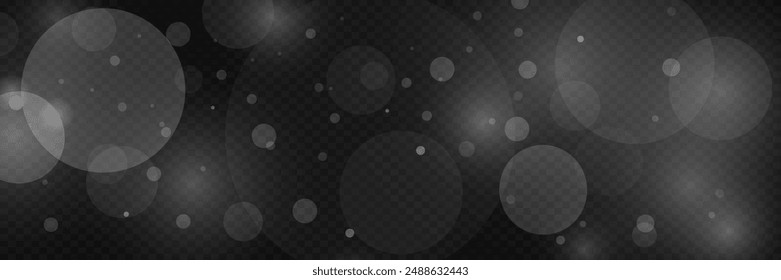 Bokeh and particle effect. On a transparent background.