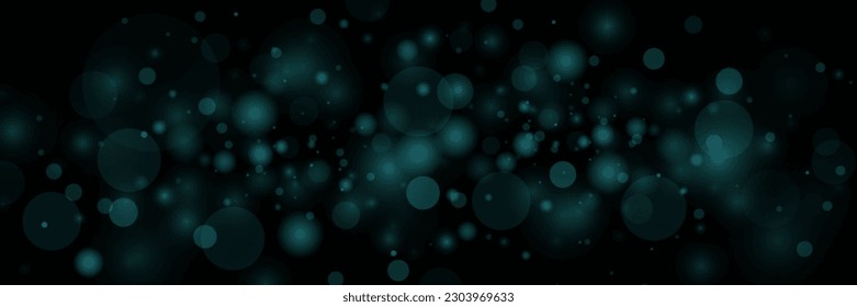 Partículas de bokeh, fondo abstracto con polvo brillante sobre fondo negro. 