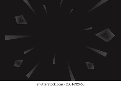 Bokeh pattern on a black background. Abstract lightning speed texture. Vector illustration