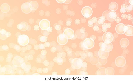 Bokeh pink background. Horizontal abstract background. Vector blurred background. EPS 10.