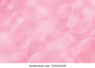 Fondo abstracto del patrón de burbujas rosadas de Bokeh. Papel de escritorio moderno. Cartel de San Valentín. Ilustración vectorial