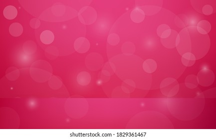 Bokeh red background. For christmas. Space for text. Vector illustration EPS10.