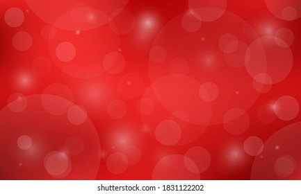 Bokeh red background. For christmas. Space for text. Vector illustration EPS10.
