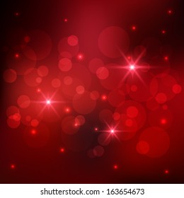 Bokeh red background, Vector eps10