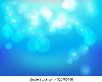  bokeh round shape of blurred light, Shine light in the sky.