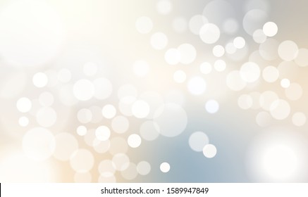 Bokeh silver gold and white background with texture. Bokeh colorful glows sparkle beautiful New year day concept. and used for background and display your product.