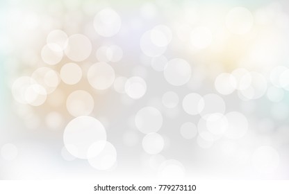 Bokeh silver and white Sparkling Lights Festive background with texture