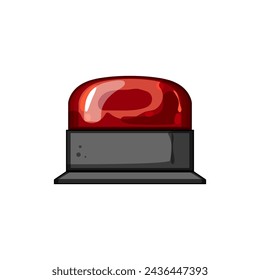 bokeh siren cartoon. alarm beacon, police dark, warn danger  sign. isolated symbol vector illustration